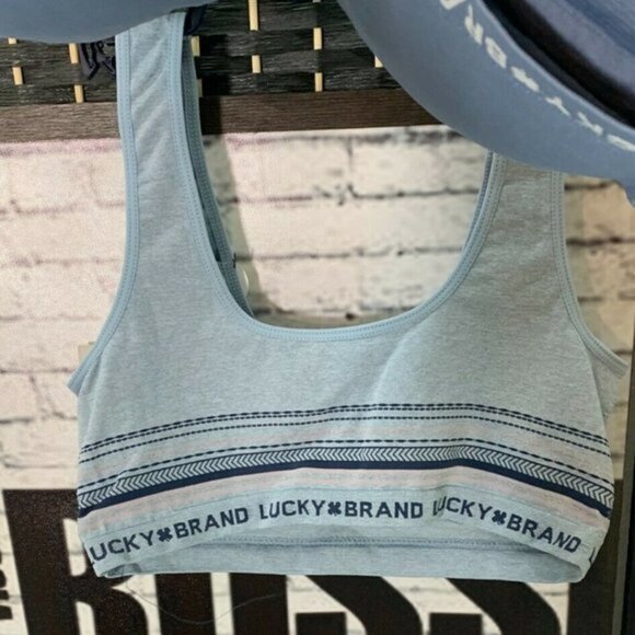 Lucky Brand Blue 2 PK Logo Comfort Bras - Picture 5 of 7